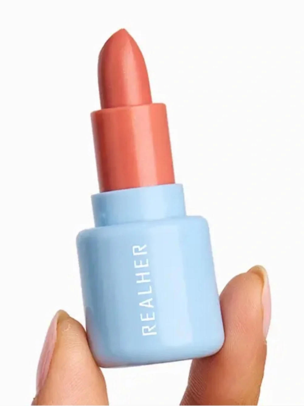 RealHer Bold Peachy Pink Mini Lipstick